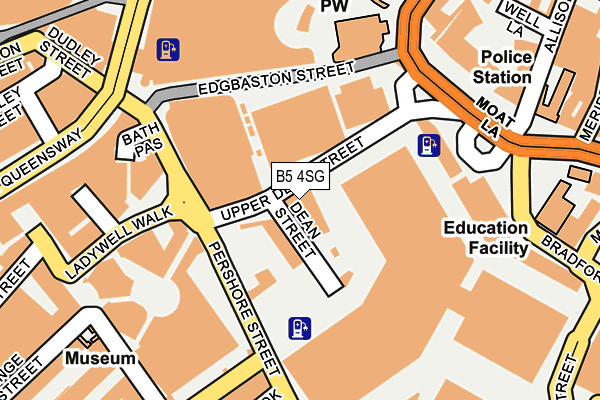B5 4SG map - OS OpenMap – Local (Ordnance Survey)
