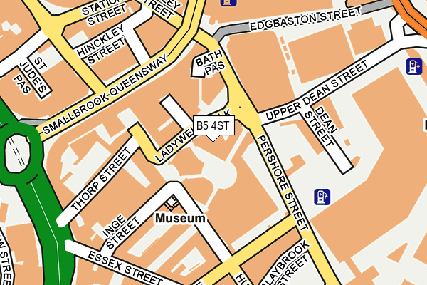 B5 4ST map - OS OpenMap – Local (Ordnance Survey)