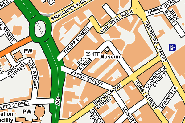 B5 4TF map - OS OpenMap – Local (Ordnance Survey)