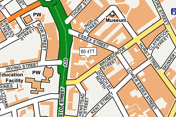 B5 4TT map - OS OpenMap – Local (Ordnance Survey)