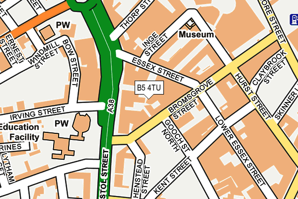 B5 4TU map - OS OpenMap – Local (Ordnance Survey)