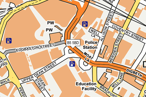 B5 5BD map - OS OpenMap – Local (Ordnance Survey)