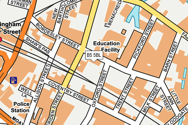 B5 5BL map - OS OpenMap – Local (Ordnance Survey)