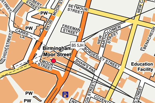 B5 5JH map - OS OpenMap – Local (Ordnance Survey)