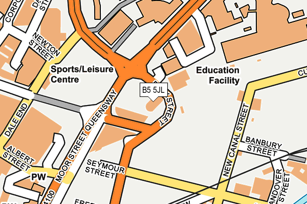 B5 5JL map - OS OpenMap – Local (Ordnance Survey)