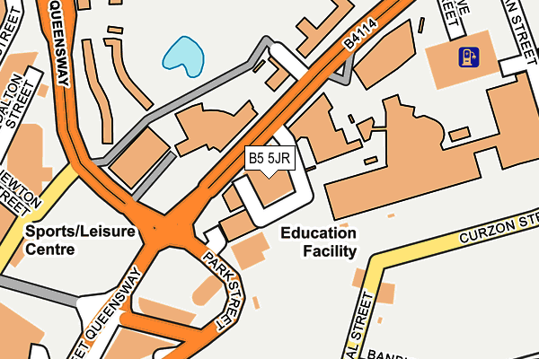 B5 5JR map - OS OpenMap – Local (Ordnance Survey)