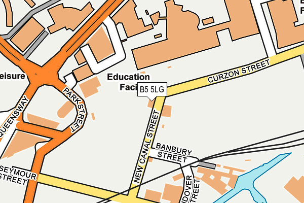 B5 5LG map - OS OpenMap – Local (Ordnance Survey)