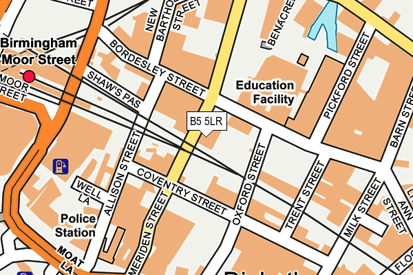 B5 5LR map - OS OpenMap – Local (Ordnance Survey)