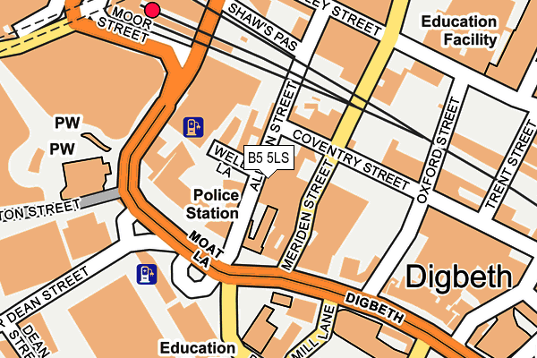 B5 5LS map - OS OpenMap – Local (Ordnance Survey)