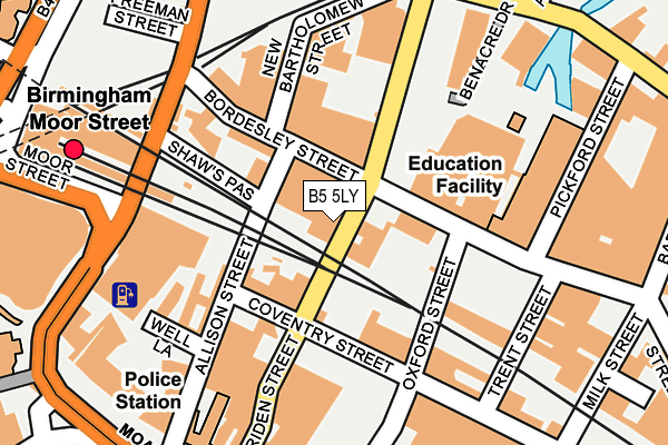 B5 5LY map - OS OpenMap – Local (Ordnance Survey)