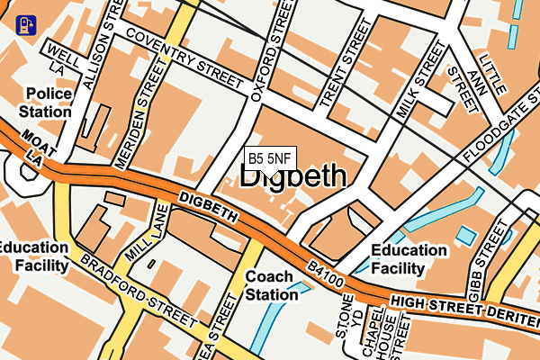 B5 5NF map - OS OpenMap – Local (Ordnance Survey)