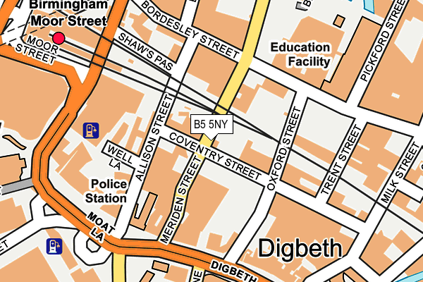 B5 5NY map - OS OpenMap – Local (Ordnance Survey)