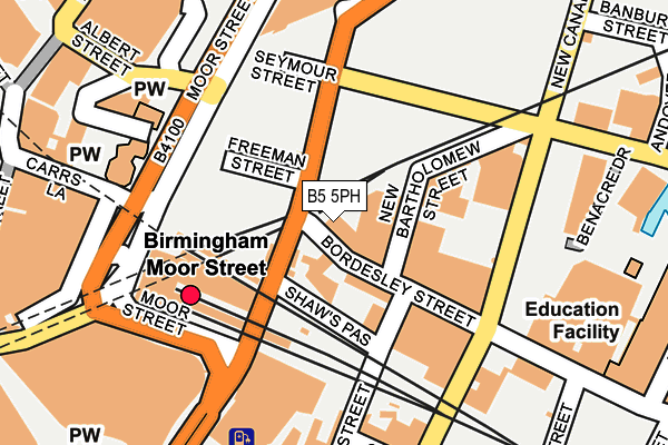 B5 5PH map - OS OpenMap – Local (Ordnance Survey)