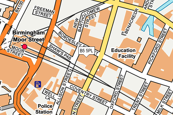 B5 5PL map - OS OpenMap – Local (Ordnance Survey)