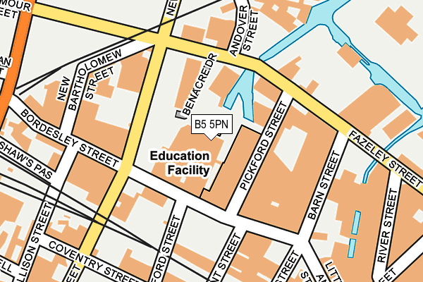 B5 5PN map - OS OpenMap – Local (Ordnance Survey)