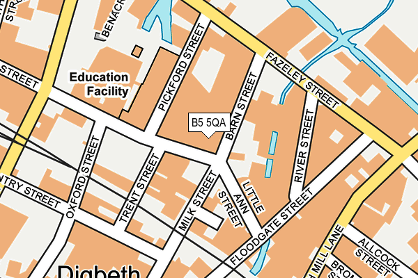 B5 5QA map - OS OpenMap – Local (Ordnance Survey)