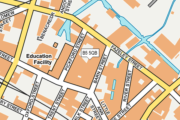 B5 5QB map - OS OpenMap – Local (Ordnance Survey)