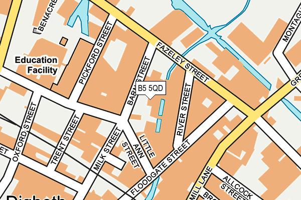 B5 5QD map - OS OpenMap – Local (Ordnance Survey)