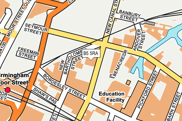 B5 5RA map - OS OpenMap – Local (Ordnance Survey)