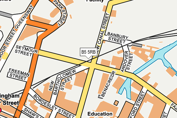 B5 5RB map - OS OpenMap – Local (Ordnance Survey)