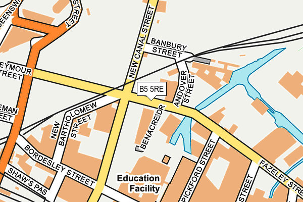 B5 5RE map - OS OpenMap – Local (Ordnance Survey)