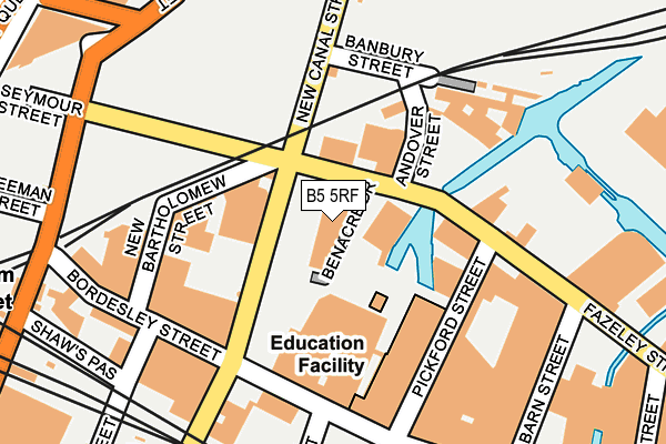 B5 5RF map - OS OpenMap – Local (Ordnance Survey)