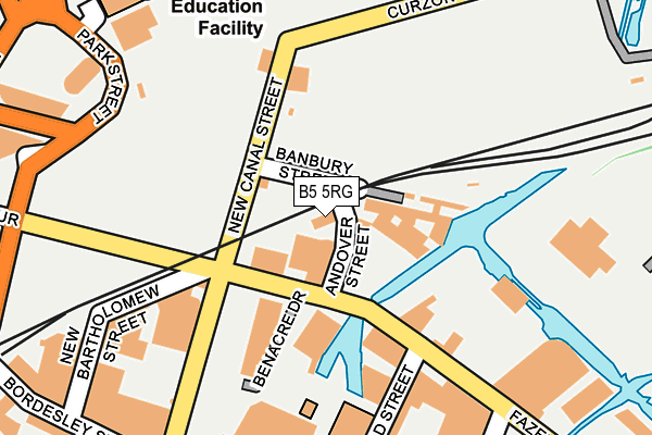 B5 5RG map - OS OpenMap – Local (Ordnance Survey)