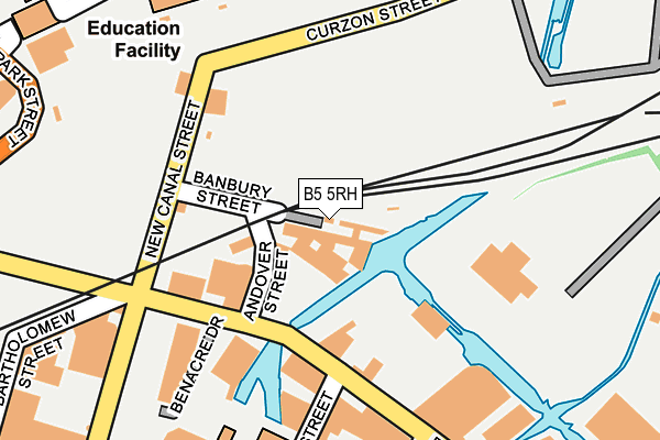 B5 5RH map - OS OpenMap – Local (Ordnance Survey)