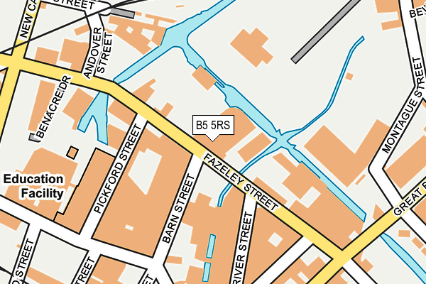 B5 5RS map - OS OpenMap – Local (Ordnance Survey)