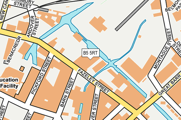 B5 5RT map - OS OpenMap – Local (Ordnance Survey)