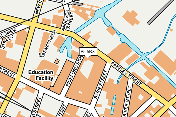 B5 5RX map - OS OpenMap – Local (Ordnance Survey)