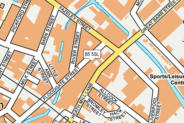 B5 5SL map - OS OpenMap – Local (Ordnance Survey)