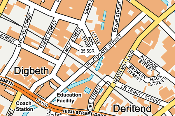 B5 5SR map - OS OpenMap – Local (Ordnance Survey)