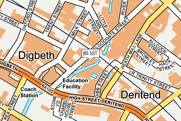 B5 5ST map - OS OpenMap – Local (Ordnance Survey)