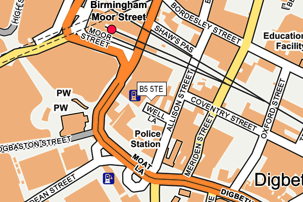 B5 5TE map - OS OpenMap – Local (Ordnance Survey)