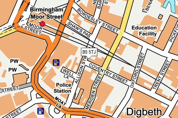 B5 5TJ map - OS OpenMap – Local (Ordnance Survey)