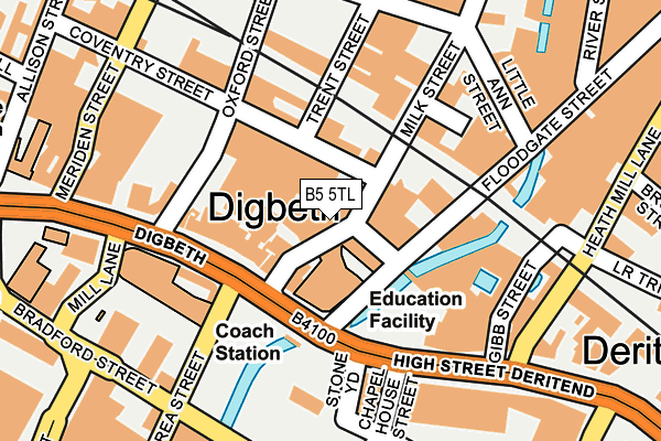 B5 5TL map - OS OpenMap – Local (Ordnance Survey)