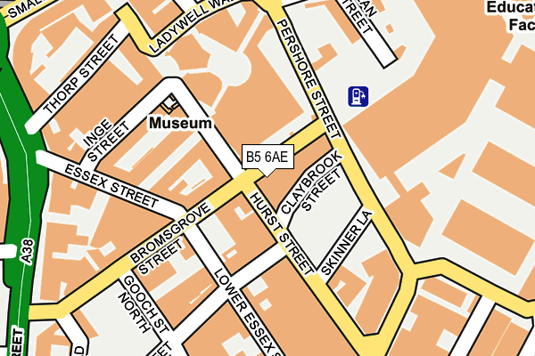 B5 6AE map - OS OpenMap – Local (Ordnance Survey)