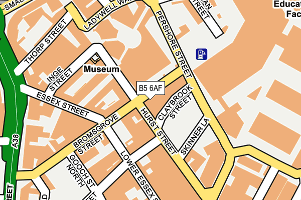 B5 6AF map - OS OpenMap – Local (Ordnance Survey)