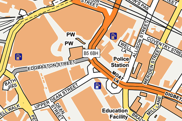 B5 6BH map - OS OpenMap – Local (Ordnance Survey)