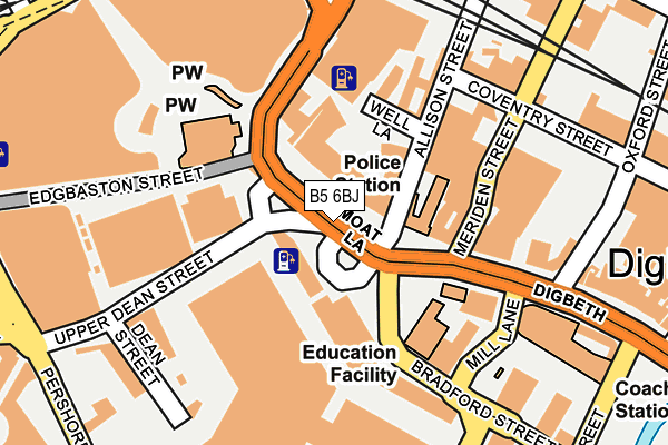 B5 6BJ map - OS OpenMap – Local (Ordnance Survey)