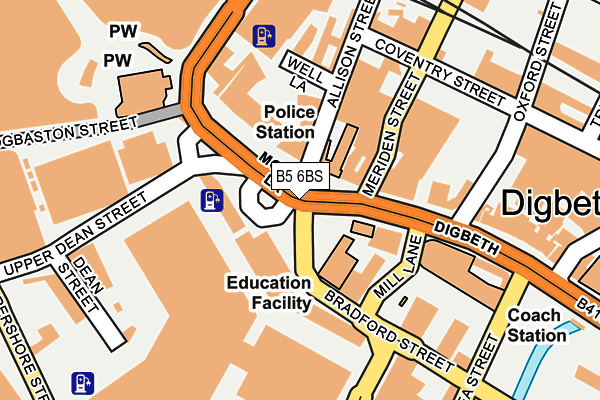 B5 6BS map - OS OpenMap – Local (Ordnance Survey)