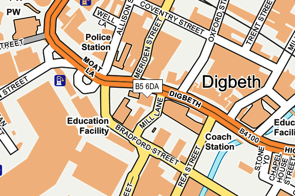 B5 6DA map - OS OpenMap – Local (Ordnance Survey)