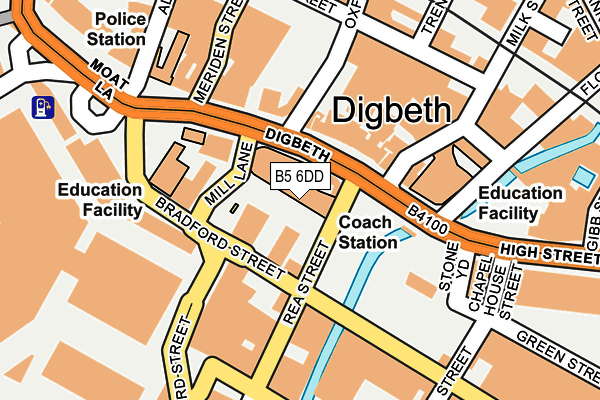 B5 6DD map - OS OpenMap – Local (Ordnance Survey)