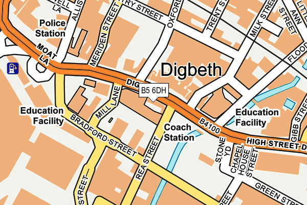 B5 6DH map - OS OpenMap – Local (Ordnance Survey)