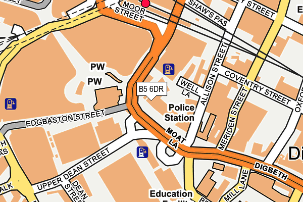 B5 6DR map - OS OpenMap – Local (Ordnance Survey)