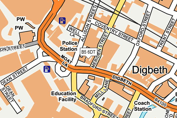 B5 6DT map - OS OpenMap – Local (Ordnance Survey)