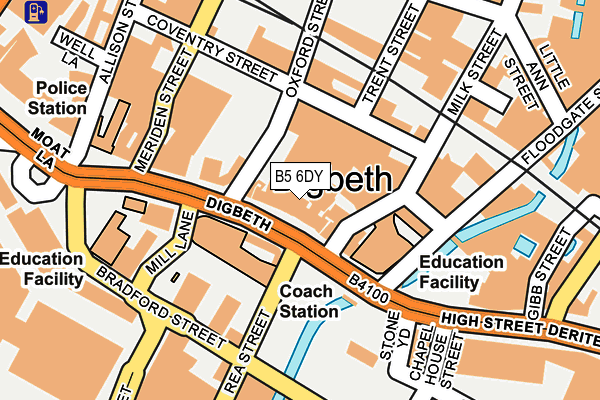B5 6DY map - OS OpenMap – Local (Ordnance Survey)