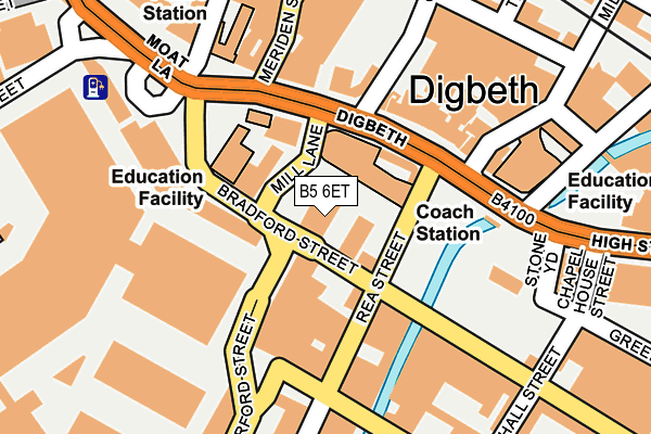 B5 6ET map - OS OpenMap – Local (Ordnance Survey)