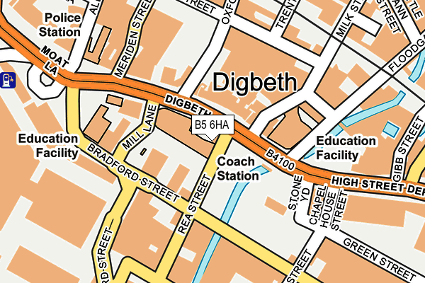 B5 6HA map - OS OpenMap – Local (Ordnance Survey)